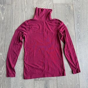 J. Crew Tissue Turtleneck Long Sleeve in Burgundy Size Medium